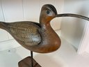 Nicely Carved & Painted CERLEW Shorebird Decoy Signed D.B.W.