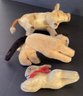 3 Vintage Steiff Type Mohair Stuffed Toy Animals