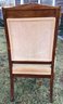 Louis Philippe Mahogany Arm Chair In Peach Velvet With Gold Painted Accents