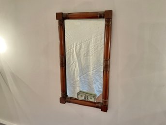 Older Solid Cherry Colonial Style 1/2 Column Mirror