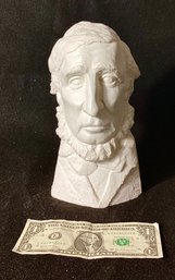 Signed Stately Thoreau Bust  In Plaster