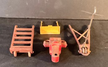 Vintage/antique 4 Piece Lot Of Iron And Pressed Steel Items