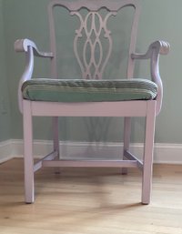Paint Decorated Chippendale Arm Chair