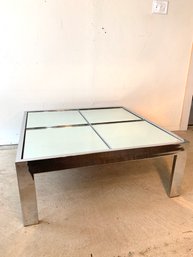 Milo Baughman For Design Institute America Mid Century Mirror & Chrome Coffee Table