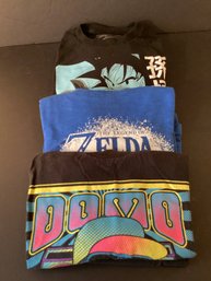 Set Of  Vintage T-Shirts Domo, Zelda, And Goku