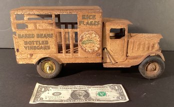 Antique H.J. Heinz Pressed Steel Delivery Truck  With Advertised Wares