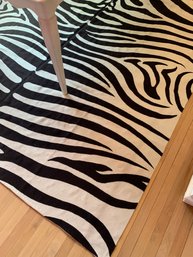 102 X 138 Stunning Faux Zebra Flat Weave  Carpet