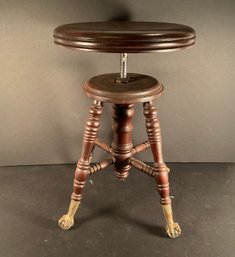 Antique Chas. Parker Co. Meridian Ct Revolving Piano Stool