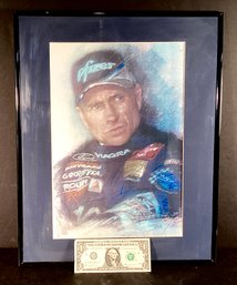 16 X 20 NASCAR Print,  Portrait  Of Mark Martin After Win Of Brickyard 400
