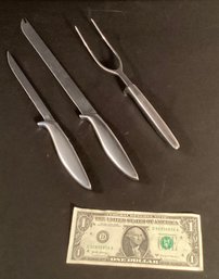 Mid Century Modern  Gerber Stainless Steel Knives And Fork Set