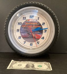 NASCAR Start Your Engines Wall Clock Tire Design