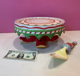 Dario Farrucci Elves Shoes Cake Stand  & Cake Knife