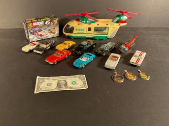 Interesting Lot Of Corgi Die Cast Cars And Lego NASCAR & HESS Helicopter