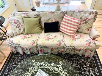 Matching Classic Lee Custom Sofas With Sanderson  Barkcloth Style Linen Fabric (B)