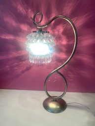 Contemporary Halle  Cut Teardrop Crystal Table Lamp