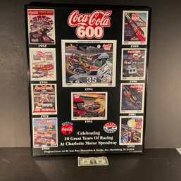 NASCAR Coca-Cola 600 Charlotte Speedway  1985-1994 Celebration Framed Poster