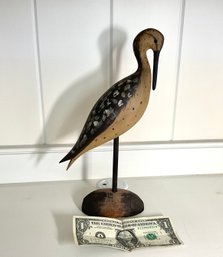 Vintage Bob Whit 1983 Hand Carved & Painted Wood Shorebird