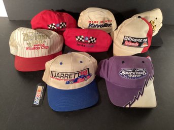 8 Official NASCAR Hats Assorted Events Unused