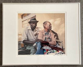 Original Signed Bruce Bennett Color Photograph Of A Older African American Couple 1989