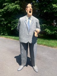 Large Original Stephen Hansen Painted Papier Mache Sculpture   The Businessman
