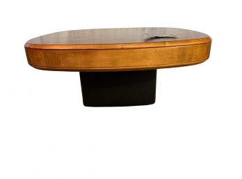 Original 1970s Italian Drum Coffee Table In Stunning Rosewood & Ebony