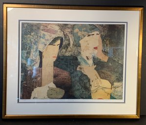 Abstract Print Of 3 Women Signed & Numbered