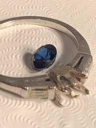 Vintage 18k White Gold Ring With .25 Carat Sapphire Stone