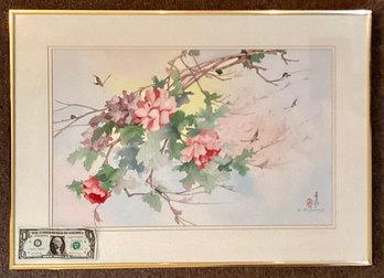 Original C.F. Chiang  Watercolor Well Known Connecticut Artist