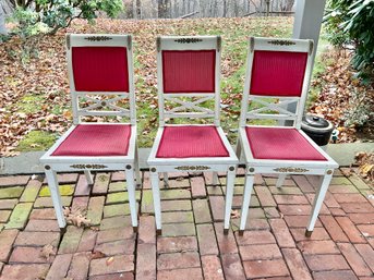 3 Empire Style  Chalk Painted Side Chairs