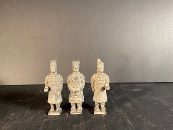 3 Ceramic Warriors Black Glaze