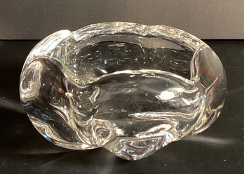 Orefors Signed Heavy Crystal Sweets Dish
