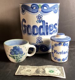 3 Piece Signed M.A. Hadley Pottery Items For Your Home