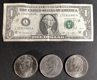 3 United States Bicentennial Dollar Coins