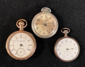 Three Antique & Vintage Mens Pocket Watches