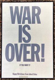 Original Framed Print War Is Over John Lennon & Yoko Ono