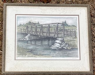 Signed Artist Proof Color Lithograph By The Late Shoreline Artist, Barbara Dahlin