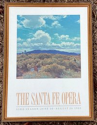 Professionally Framed Santa Fe Opera Poster, August 1989