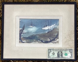 Original Watercolor Framed And Under Glass Signed By The Late Artist H. Lee Hirsche