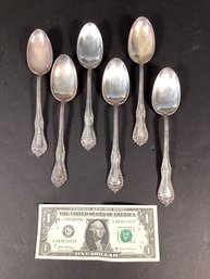6 Sterling Silver Reed & Barton Soup Spoons #10