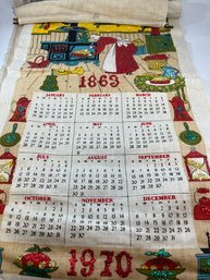LOT OF VINTAGE CLOTH YEAR CALENDARS (1970, 1972, 1977, 1981, 1985)