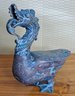Rare Vintage Bronze Duck With Dragon Head