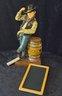Howdy Partner! Western Cowboy Figure With Chalkboard