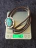 Fabulous Old Pawn Sterling And Turquoise Bolo
