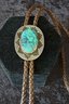 Fabulous Old Pawn Sterling And Turquoise Bolo
