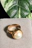 Gold Over Sterling Silver Pearl Ring