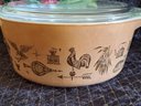 Vintage Pyrex Early American 2 1/2 Quart Covered Cassarole