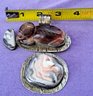 Amazing, Huge, Sterling Pendant With Carved Stone Animal