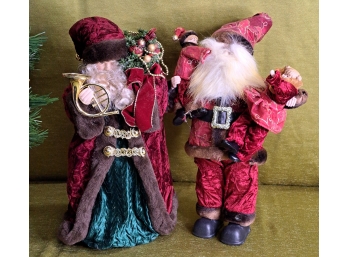 Gorgeous Vintage Wind-up Santa Statue And Tree Topper