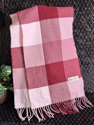 Beautiful Pink And Burgandy Cashmere Scarf