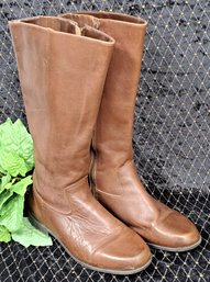 Coup D' Etat Brown Leather Hi-calf Boots